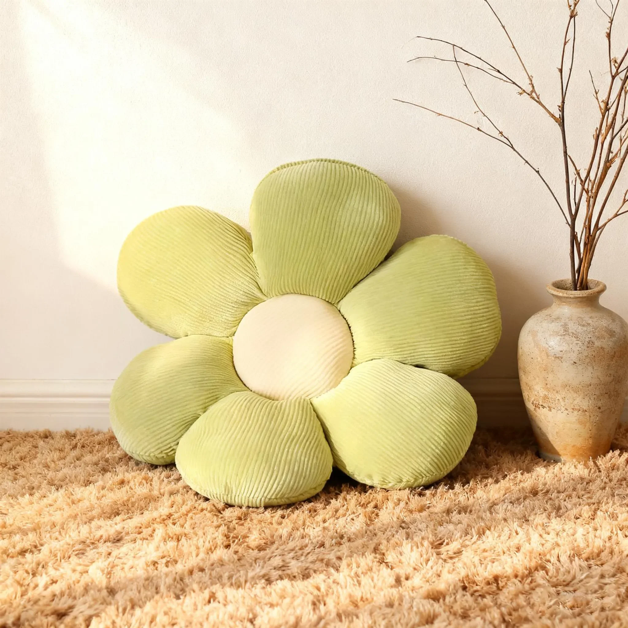 Dekokissen „Sonnenblume“ – Blumenform, 40 cm